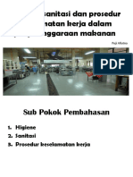 Higiene, Sanitasi Dan Prosedur Keselamatan Kerja