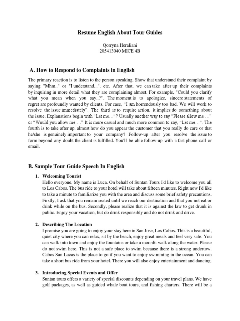 Essential English for Tour Guides | PDF | Foreign Language Studies