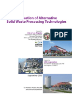 Evaluation of Alternative Solid Waste Processing Technologies