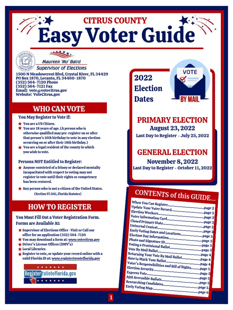 Final Copy of Easy Voter Guide | PDF | Identity Document | Postal Voting