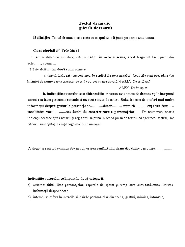 Textul Dramatic | PDF
