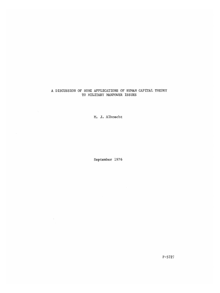 Applications Of Human Capital Theory PDF