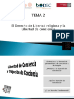 T2. El Derecho de Libertad Religiosa y La Libertad de Conciencia