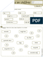 Nombres Chiffres CP Fiche 01