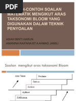 Soalan Matematik Mengikut Aras Taksonomi Bloom