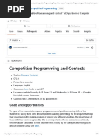 Competitive Programming and Contests