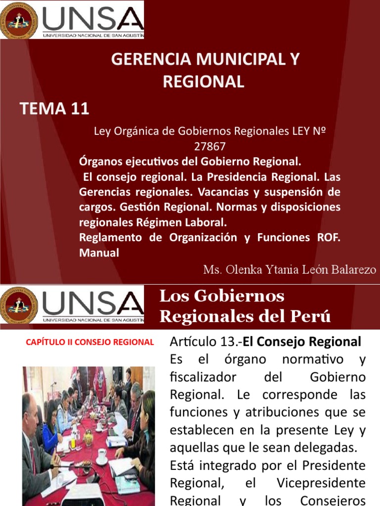 Estructura de Gobiernos Regionales | PDF | Perú | Gobierno