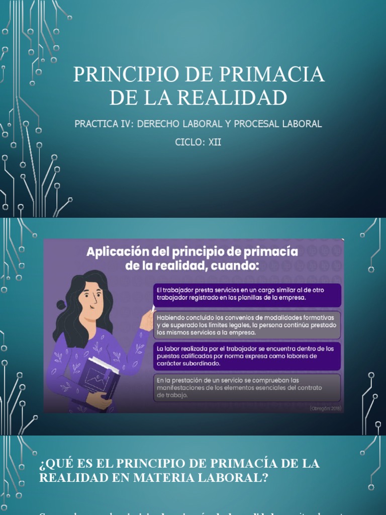 Principio de Primacia de La Realidad | PDF | Derecho laboral | Ley procesal