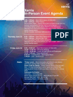 In Person Event Agenda