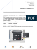 Aviso Impresoras MAXIFY GX6010 MAXIFY GX7010