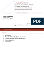 Contabilidade e Finanças Trabalho Fim Exercício