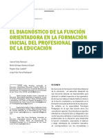 El Diagnóstico de La Función Orientadora en La Formación Inicial Del Profesional de La Educación