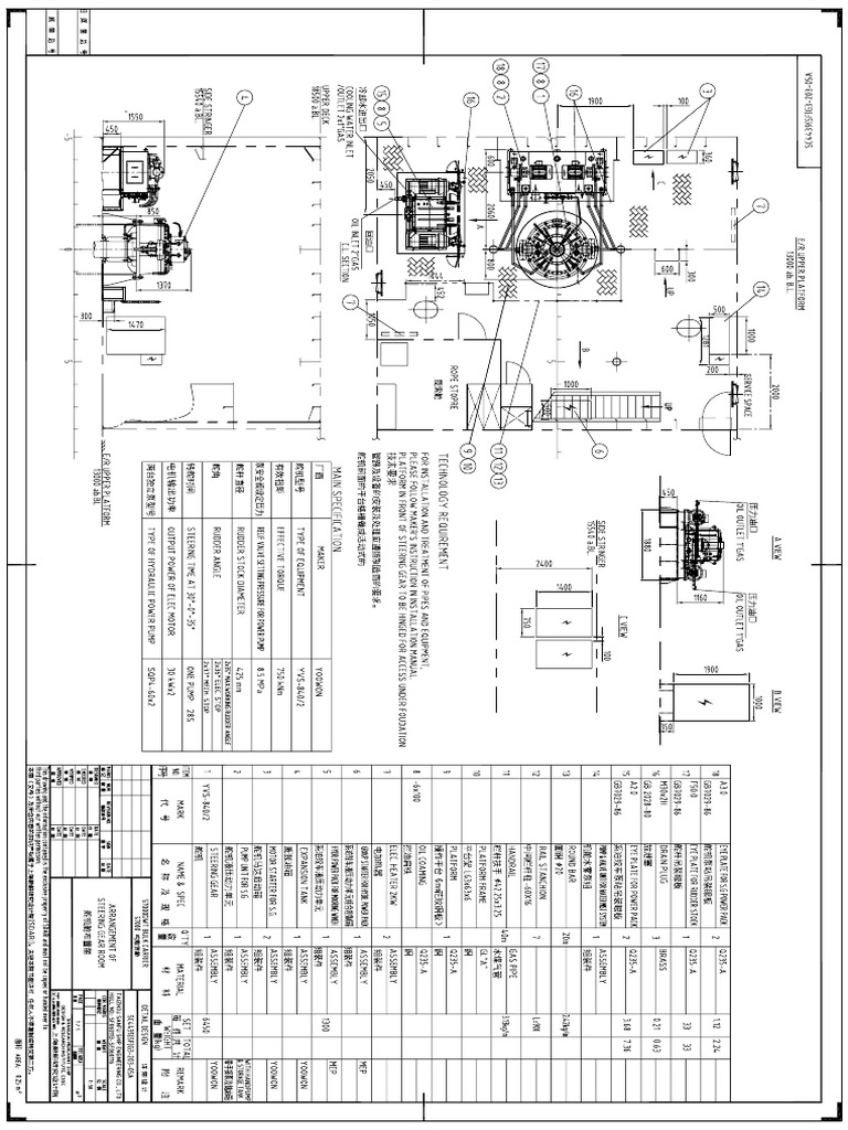 Sc4439 (SF) G320305a Arrangement of Steering Gear Room PDF