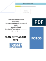 Modelo de Plan de Trabajo 2022