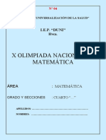 Olimpiada Matemática (Simulacro 04) M4º