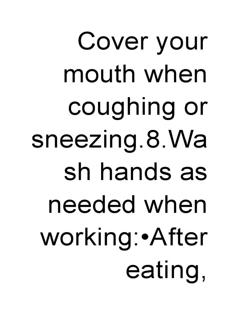 Cover Your Mouth PDF