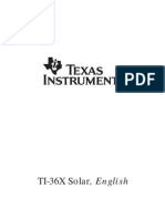 Texas Instruments TI-36x Solar Manual
