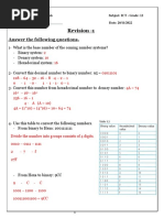 Revision On Binary & Hexa - Answers