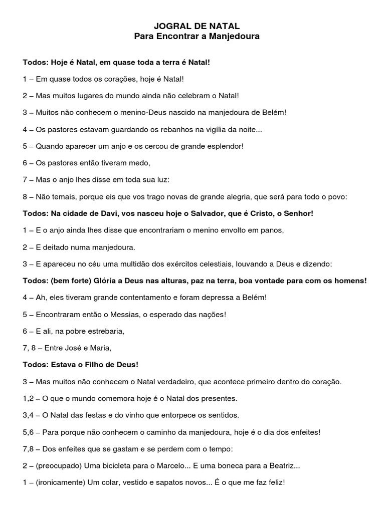 Jogral de Natal | PDF | Natal | Jesus