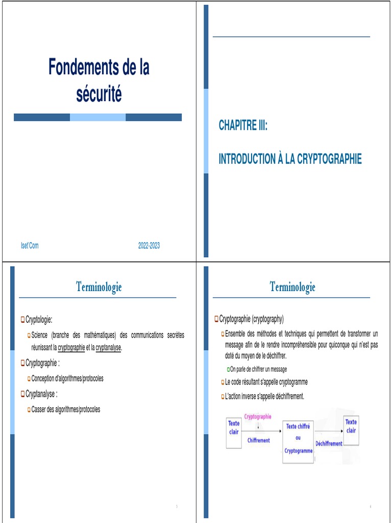 Introduction à la Cryptographie et Sécurité | PDF | Certificat ...