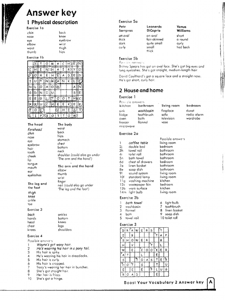 Boost Your Vocabulary 2 Answers