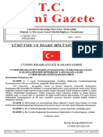 T.C. Resmî Gazete: Yürütme Ve İdare Bölümü