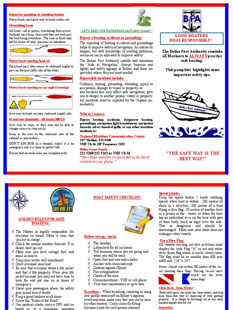 BPA Safety Pamphlet1 PDF Water Transport Shipping