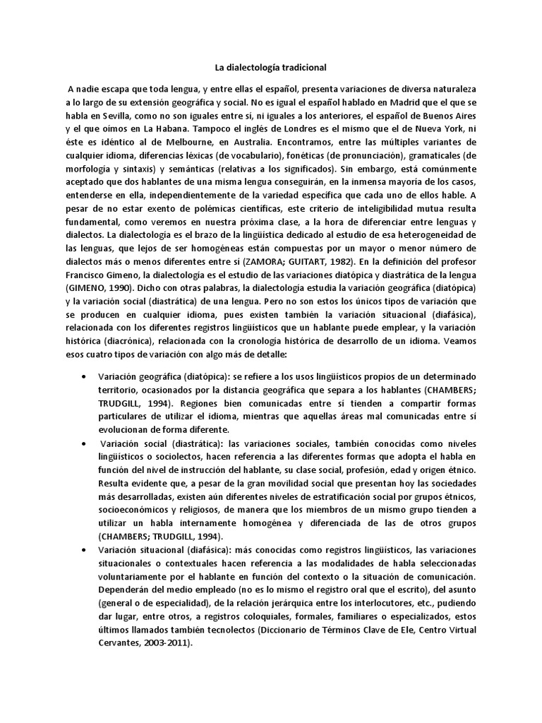 Introducción a la Dialectología | PDF | Dialecto | Lingüística