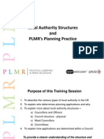 PLMR Training On Local Authority Structures and Planning Practice