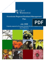 Koondoola Regional Bushland Management Plan Final July 2008