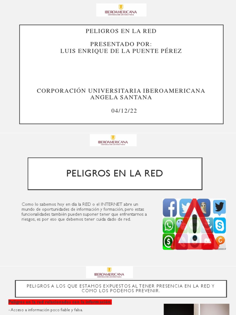 Peligros y Prevenciones en Internet | PDF | Servicio de redes sociales