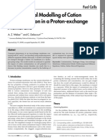 Mathematical Modelling of Cation Contamination in A Proton-Exchange Membrane