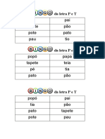 Letras P e T: palavras curtas