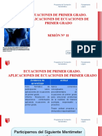Diapositiva Sesión 11-Ecuaciones y Sus Aplicaciones Personalizado 2022-2