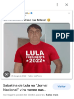 Lula no JN vira meme nas redes