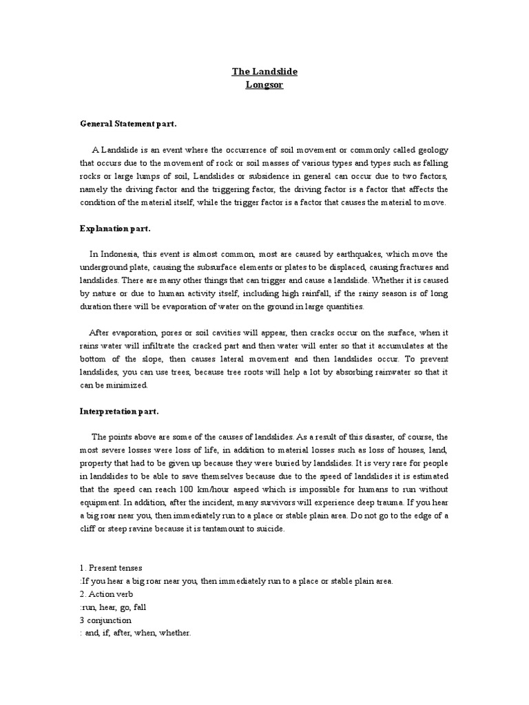 Explanation text a landslide download free pdf landslide earth