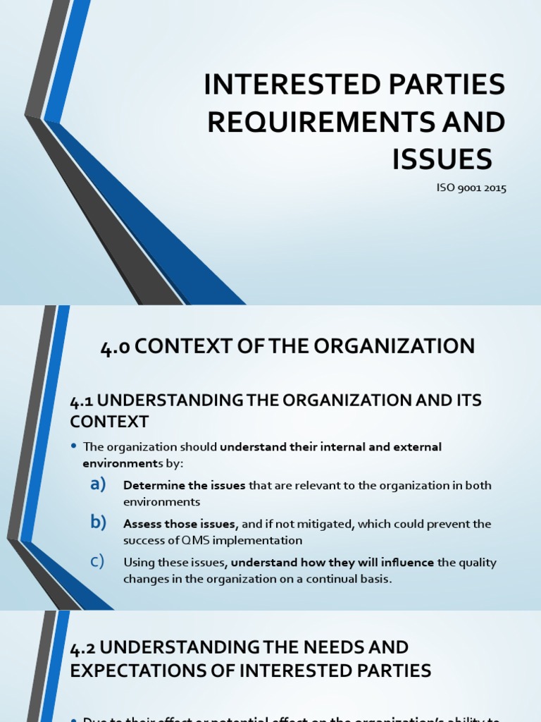 Interested Parties Requirements To Run