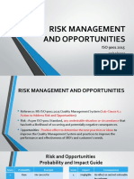Risk Management and Opportunities