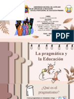 La Pragmatica en La Educacion