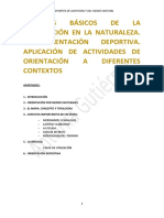 AG. Aspectos Básicos de La Orientación en La Naturaleza. La Orientación Deportiva. Aplicación de Actividades