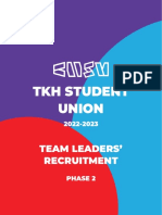 TKH STUDENT UNION Recruitment Phase 2