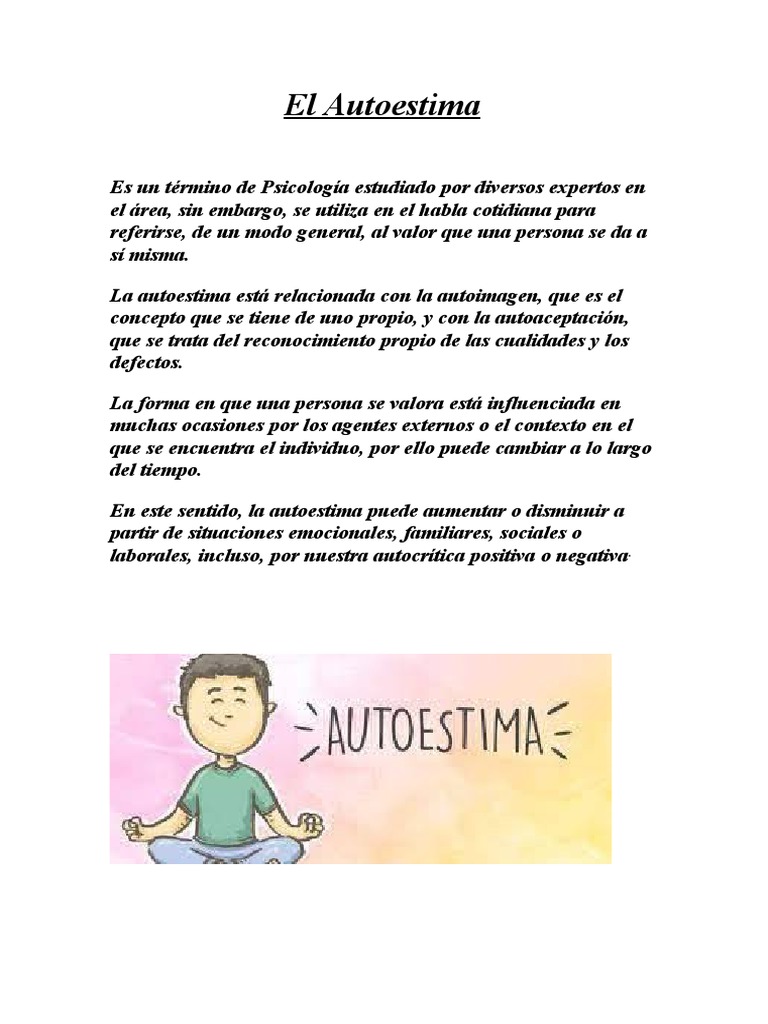 El Autoestima | PDF | Ciencia y matemáticas