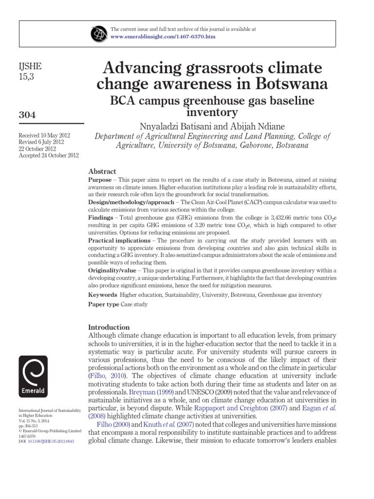 University of Botswana | PDF | Exhaust Gas | Fertilizer