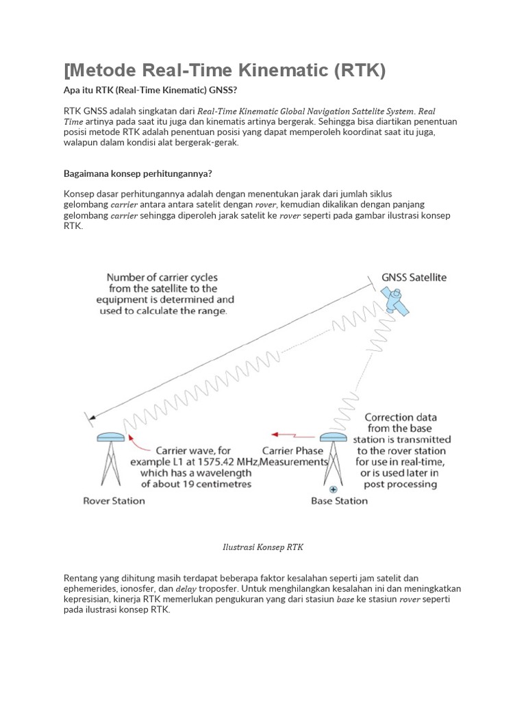 Metode dan Aplikasi RTK GNSS | PDF