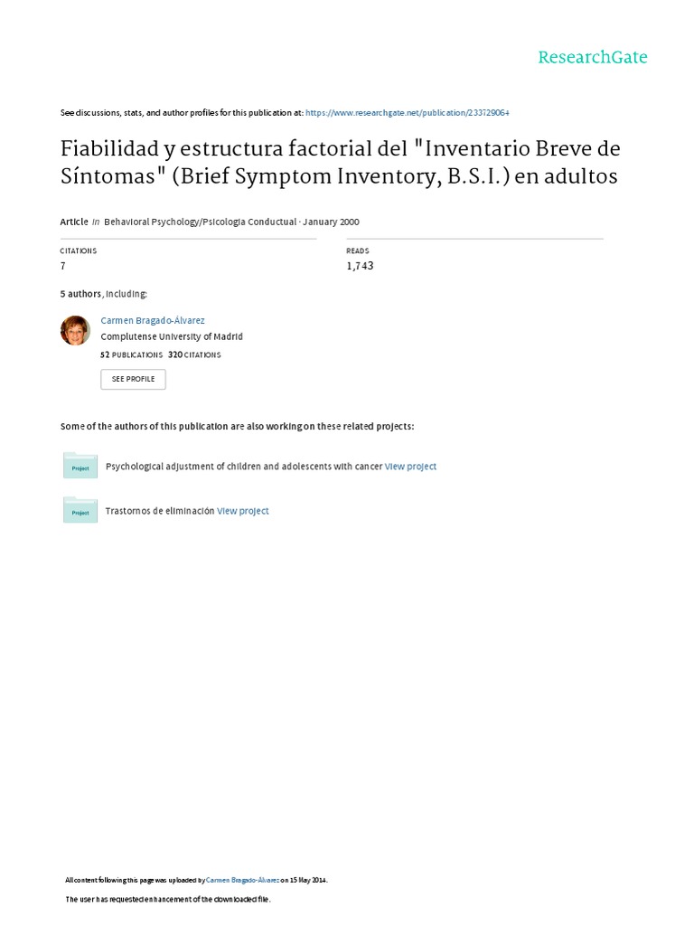 Fiabilidad y Estructura Factorial Del 