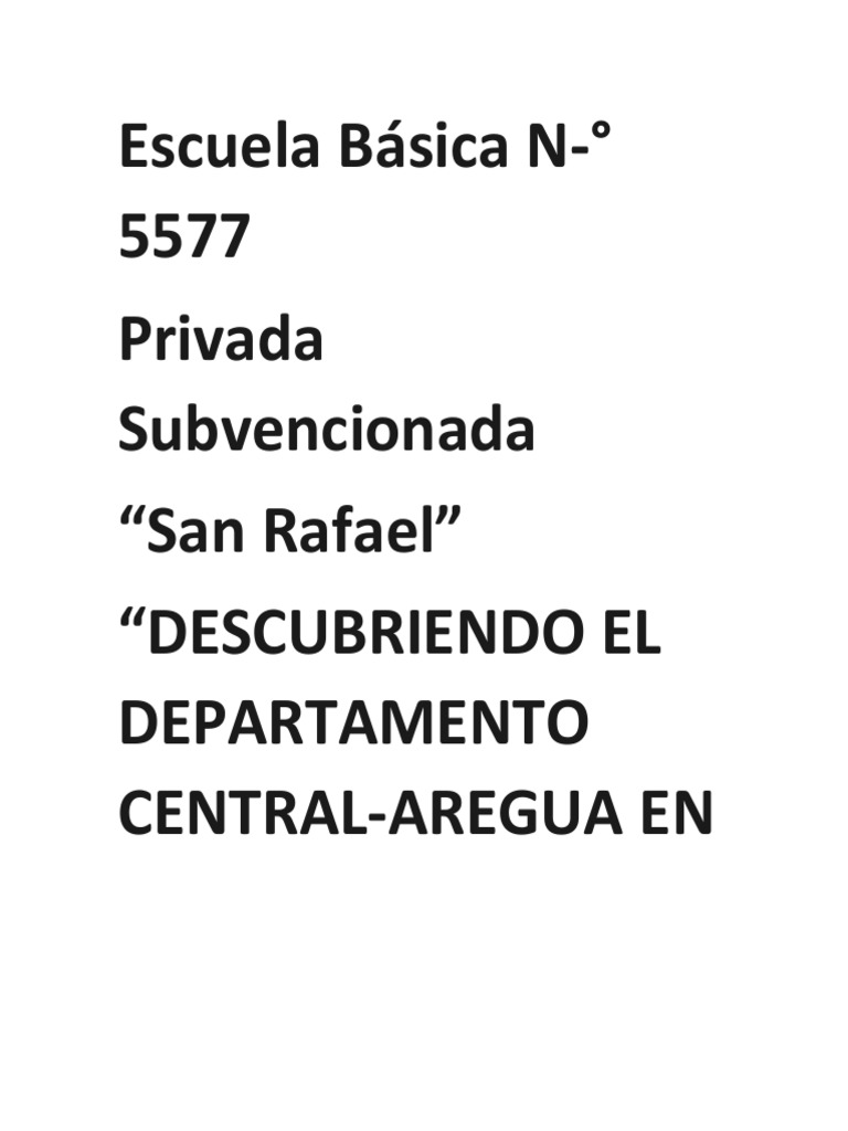 Historia De La Ciudad De Areguá Pdf