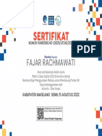 Fajar Rachmawati: NOMOR: 16486586/40-22625/LITDIG/2022