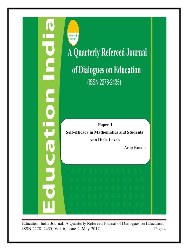 Self-Efficacy and Van Hiele Levels in Geometry | PDF | Self Efficacy ...