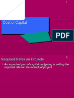 Calculating Project Required Rates and a Firm's Cost of Capital