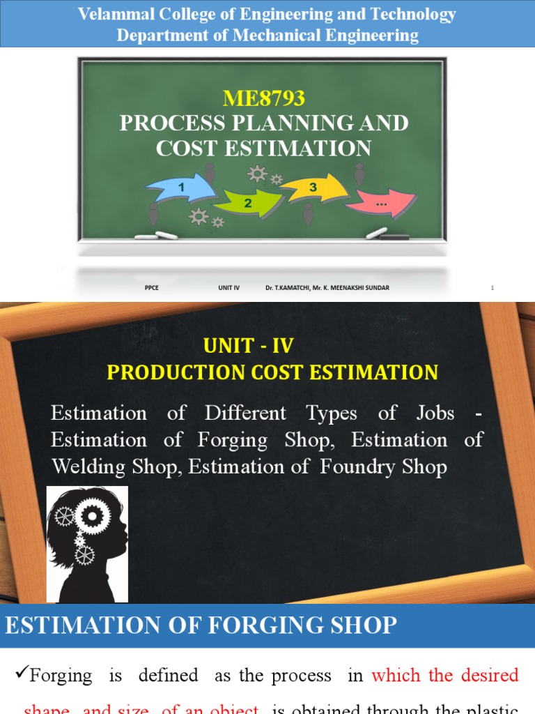 Production Cost Estimation in Forging | PDF | Technology & Engineering